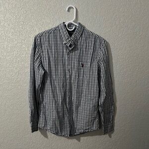 Men's Black and White Checkered Shirt